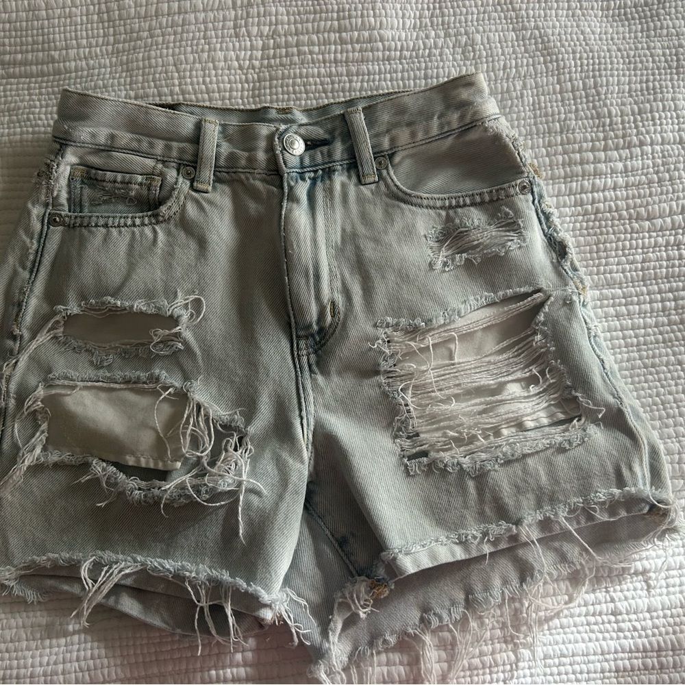 American Eagle Outfitters Women’s Distressed Denim Jean Shorts Size 00
